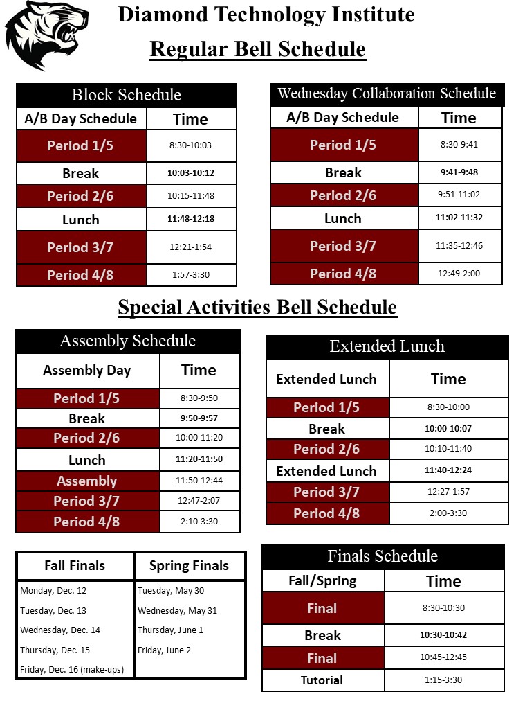 Diamond Technology Institute Bell Schedule